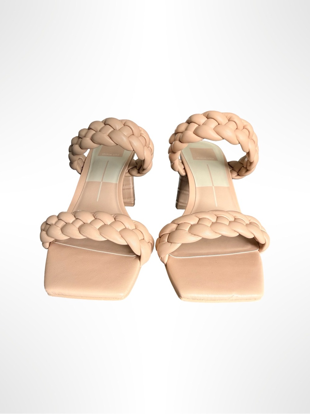Dolce Vita Braided Heeled Paily Sandals in Cream Nude Women’s Size 8M - Picture 2 of 6